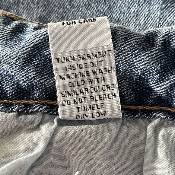 Rue21 JRs SZ 3 Festival Flare Jeans Hi-Rise Distressed Frayed Hems Two-Tone Boho - Picture 10 of 10